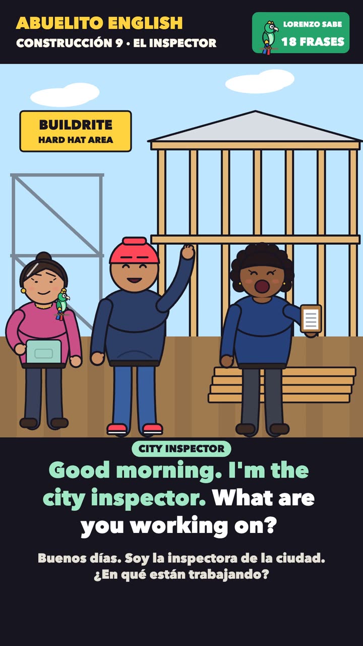 Escena de la clase «El inspector» del curso Abuelito English
